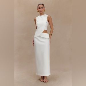 MESHKI Astrid Midi Suiting Skirt